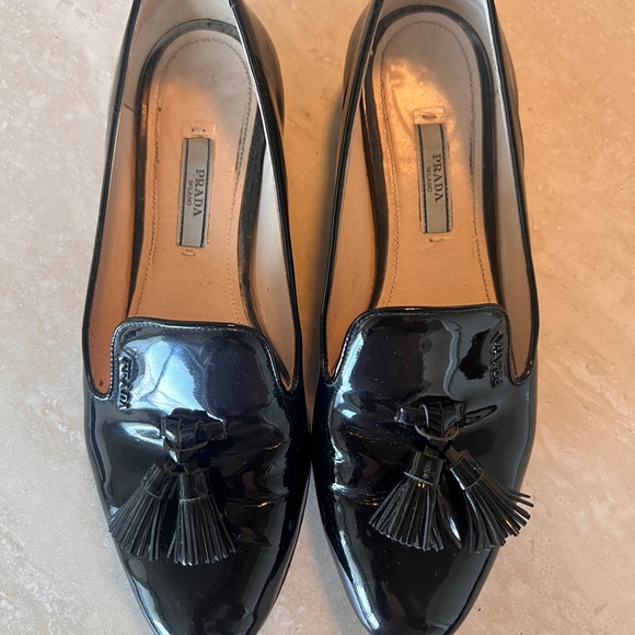 Prada Black Tassel Loafers - Picture 7 of 8